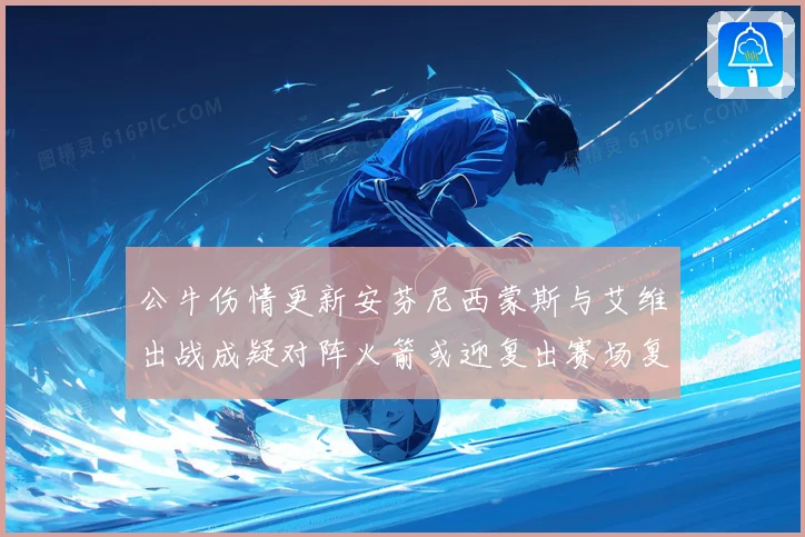 公牛伤情更新安芬尼西蒙斯与艾维出战成疑对阵火箭或迎复出赛场复盘